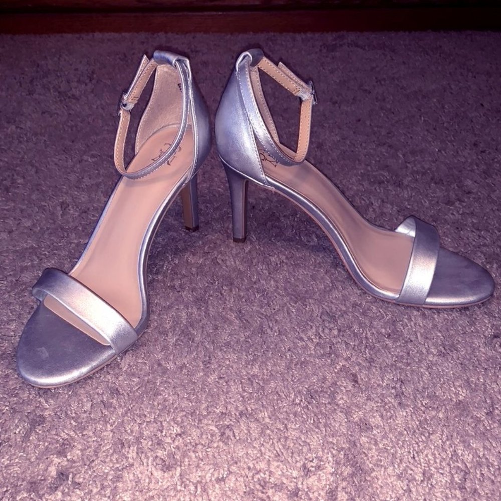 Silver stilettos